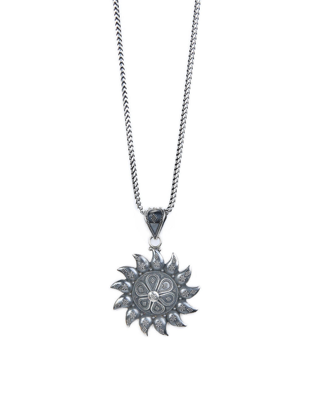 Mitra Pendant Necklace - 925 oxidized silver