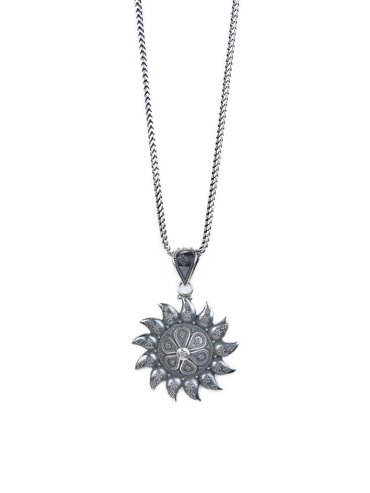 Mitra Pendant Necklace - 925 oxidized silver