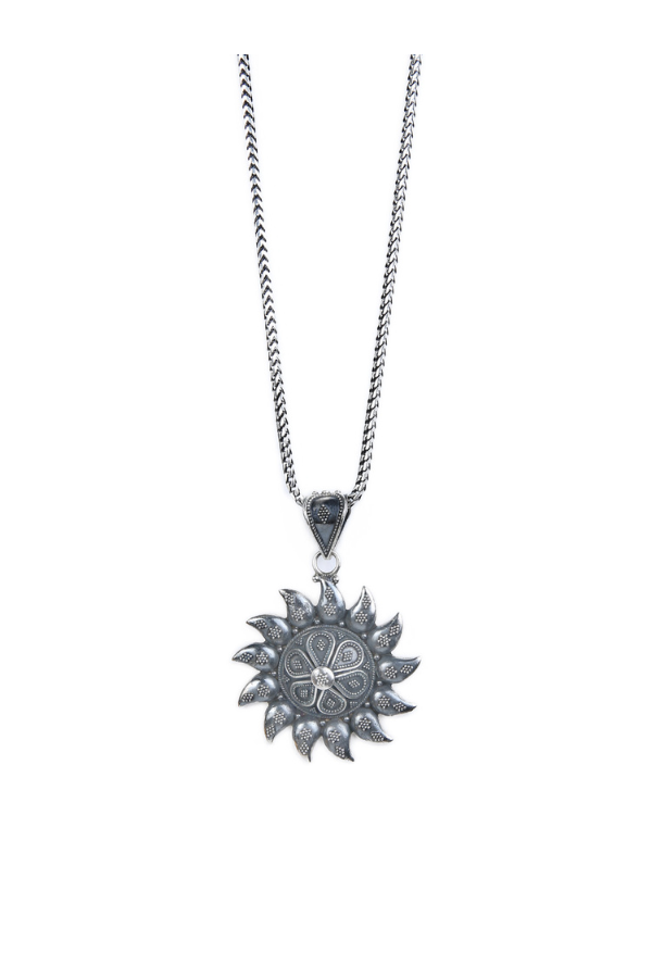 Mitra Pendant Necklace - 925 oxidized silver