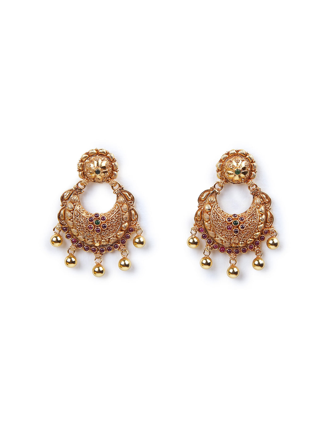 Moni Chaandbali Earring - 925 silver gold polish