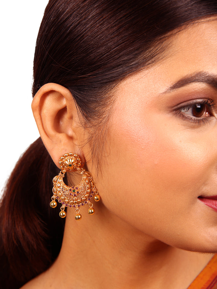 Moni Chaandbali Earring - 925 silver gold polish