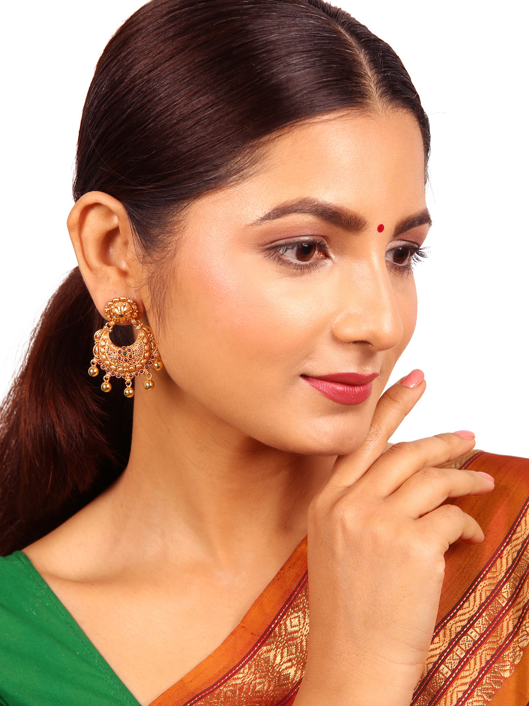 Moni Chaandbali Earring - 925 silver gold polish