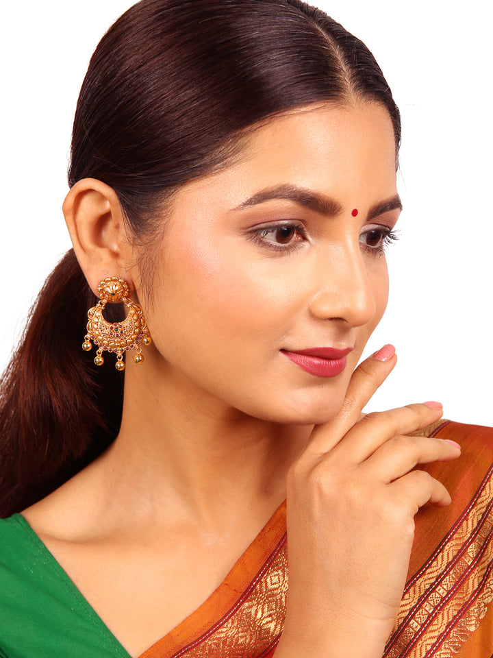Moni Chaandbali Earring - 925 silver gold polish