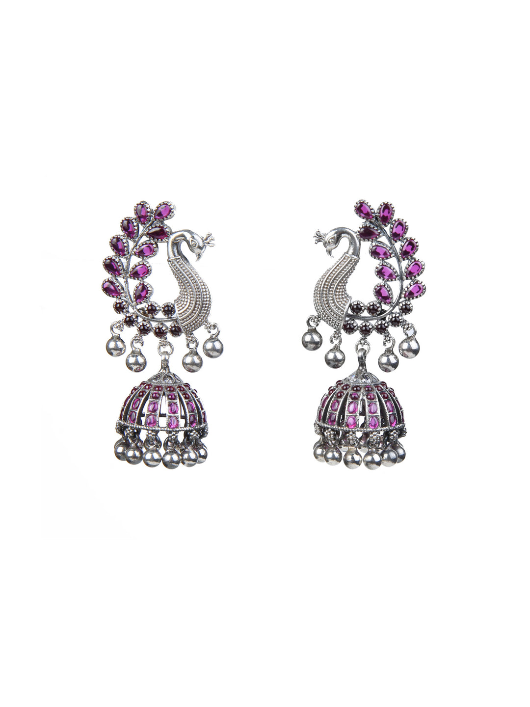 Morara Jhumka - 925 silver oxidized - Earrings