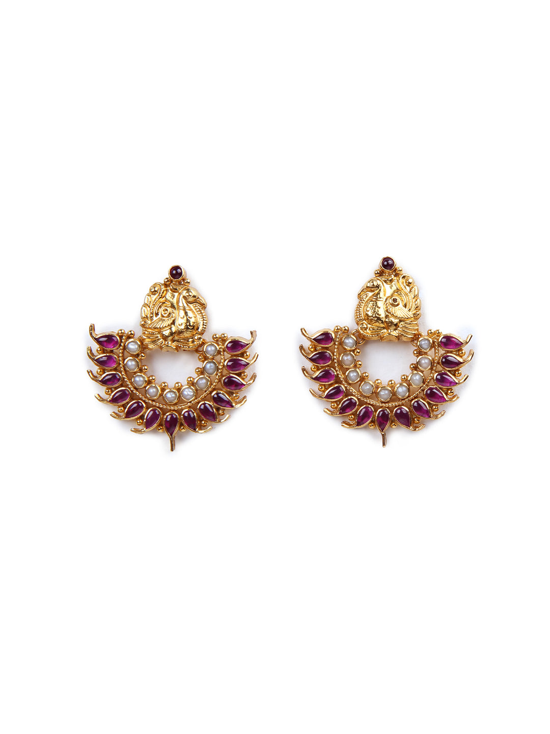 Moshika Chaandbali Earring - 925 silver gold polish