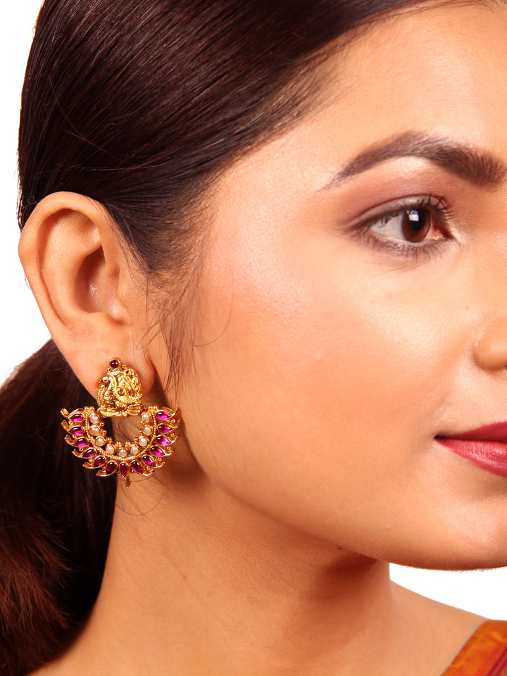 Moshika Chaandbali Earring - 925 silver gold polish