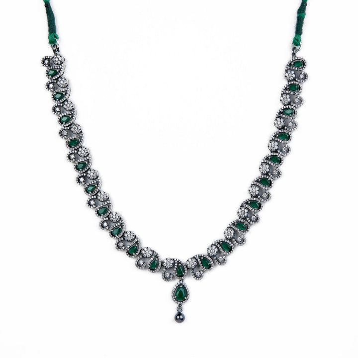 Mridula Necklace - 925 oxidized silver