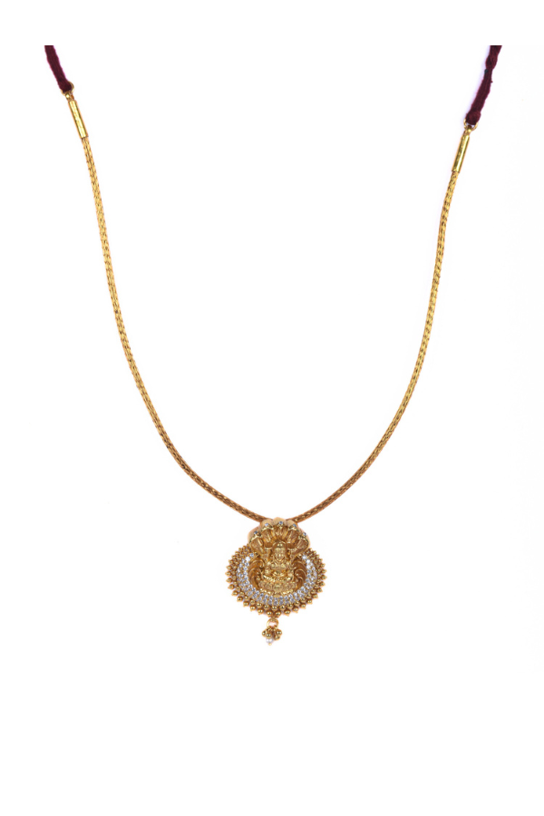 Hrida NagaLakshmi Necklace-925 silver gold polish