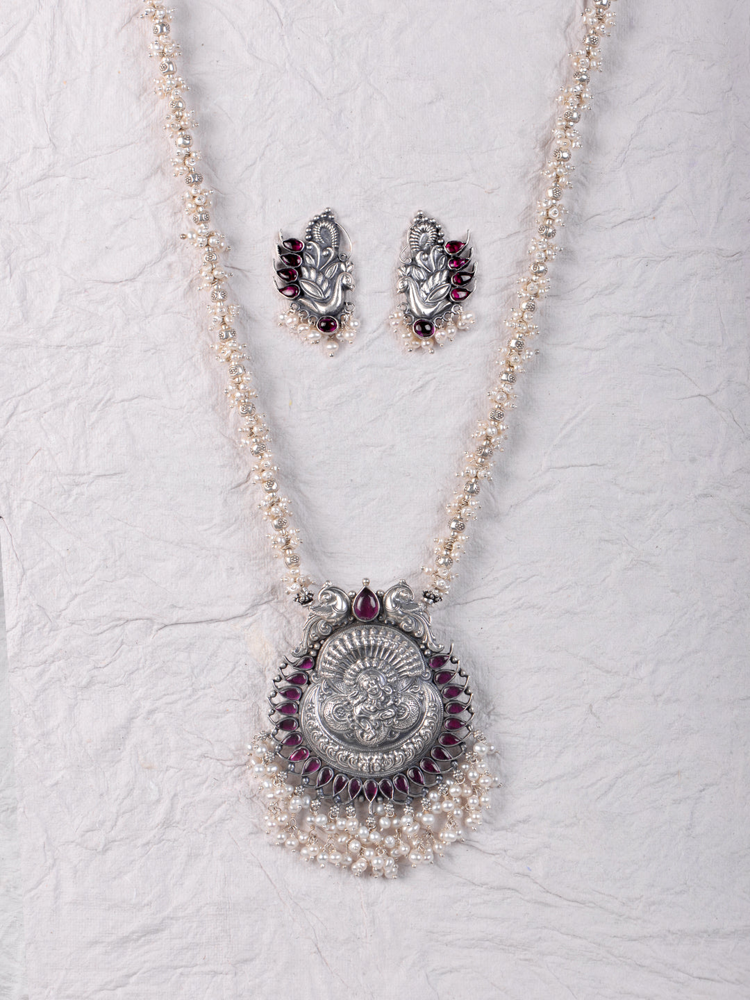 Natya Krishna Necklace - 925 oxidized silver