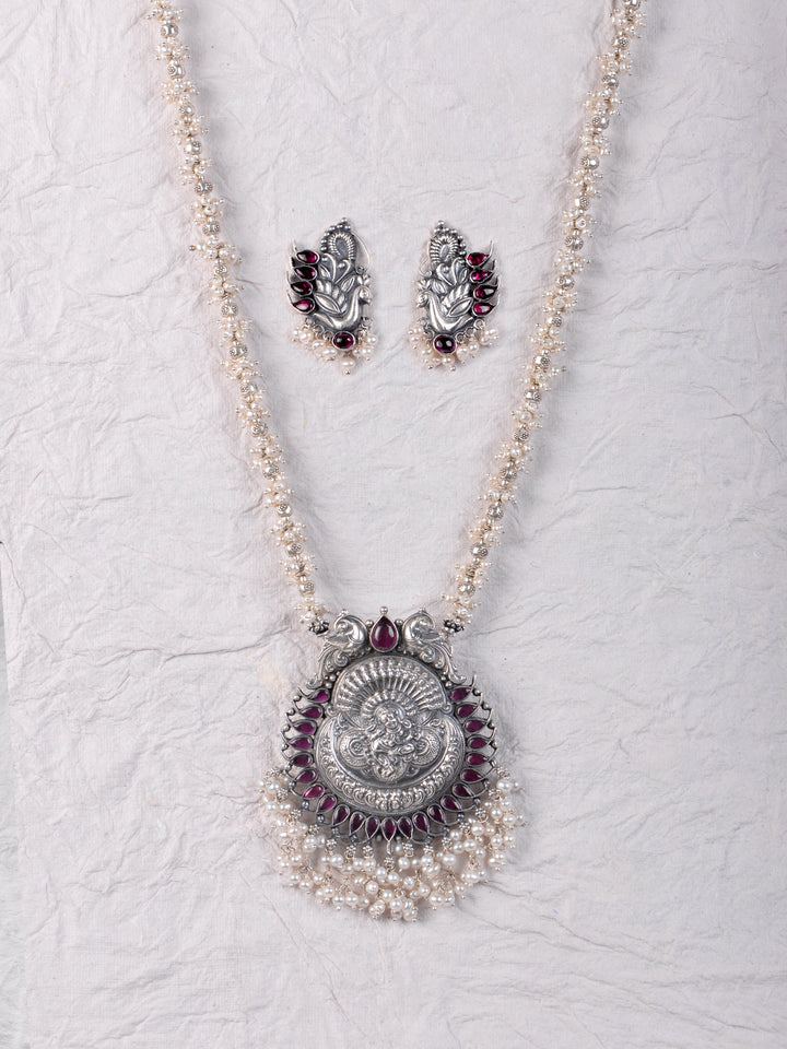 Natya Krishna Necklace - 925 oxidized silver