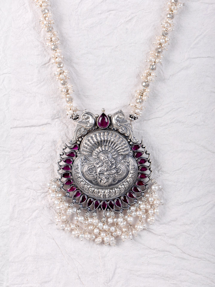 Natya Krishna Necklace - 925 oxidized silver