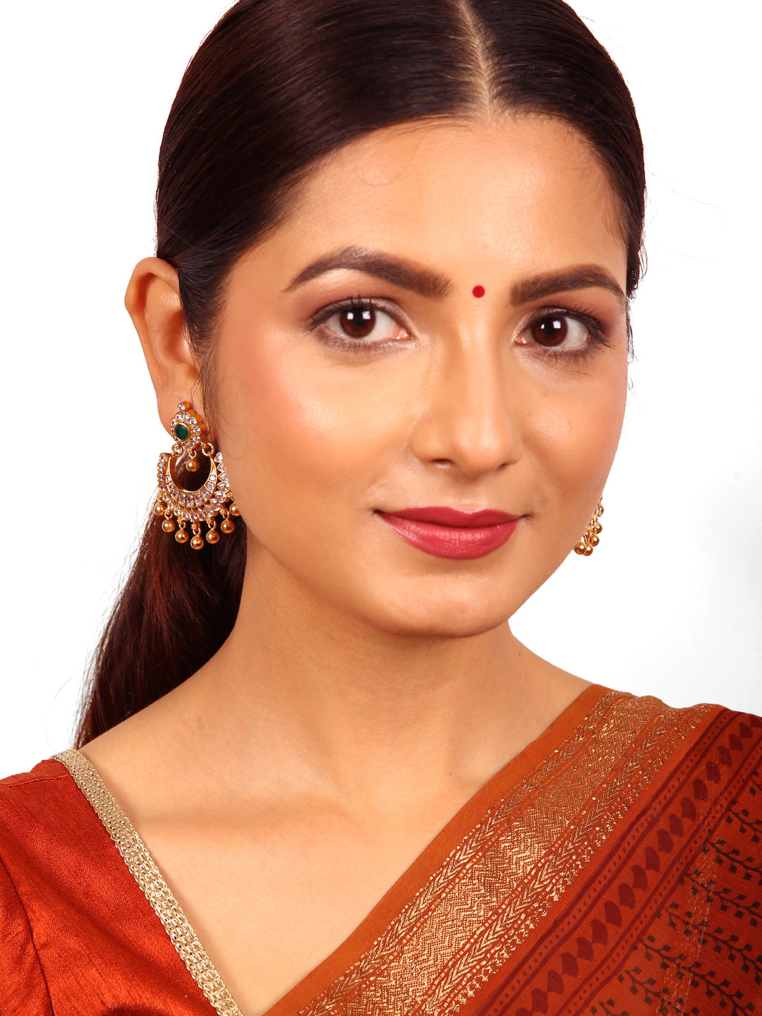 Navya Chaandbali Earring - 925 silver gold polish