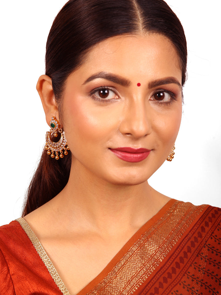 Navya Chaandbali Earring - 925 silver gold polish