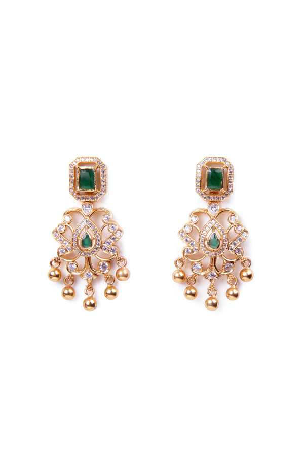 Navya Earring - 925 silver gold polish