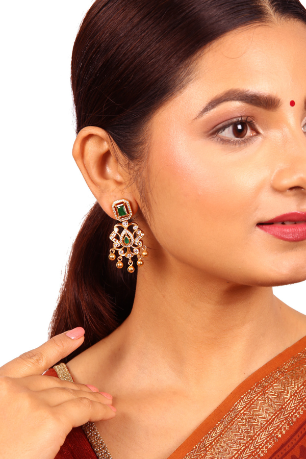Navya Earring - 925 silver gold polish
