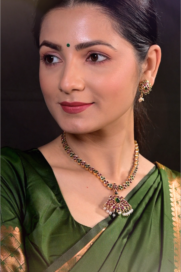 Kalyani Necklace-925 silver gold polish