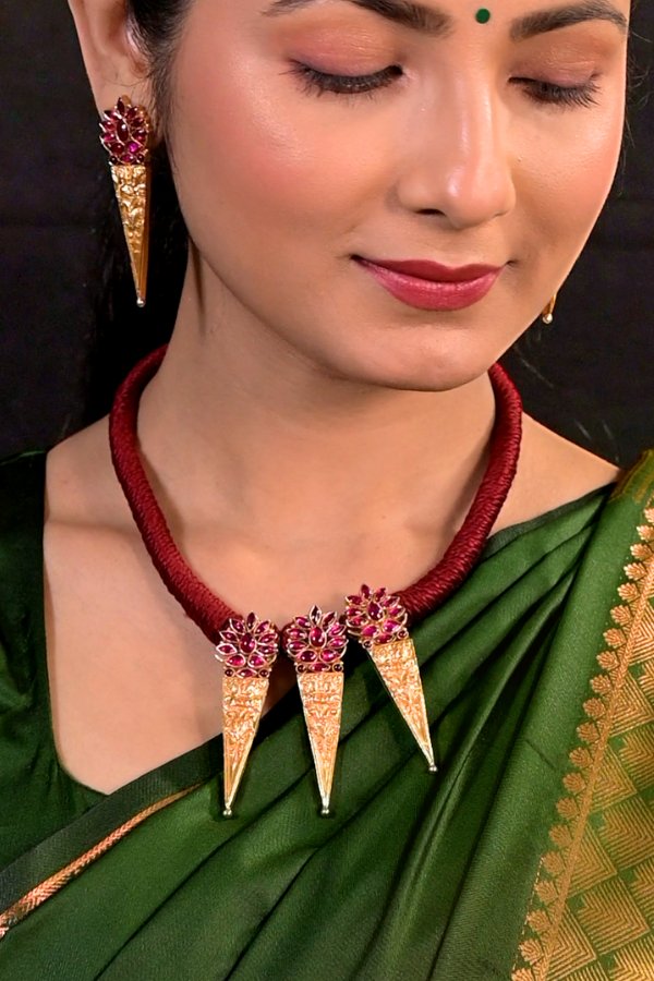 Varya Necklace-925 silver gold polish