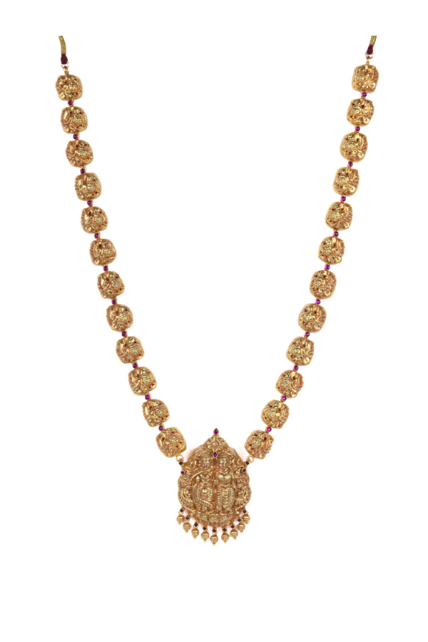 Krishna Radha Nagas Necklace-925 silver gold polish