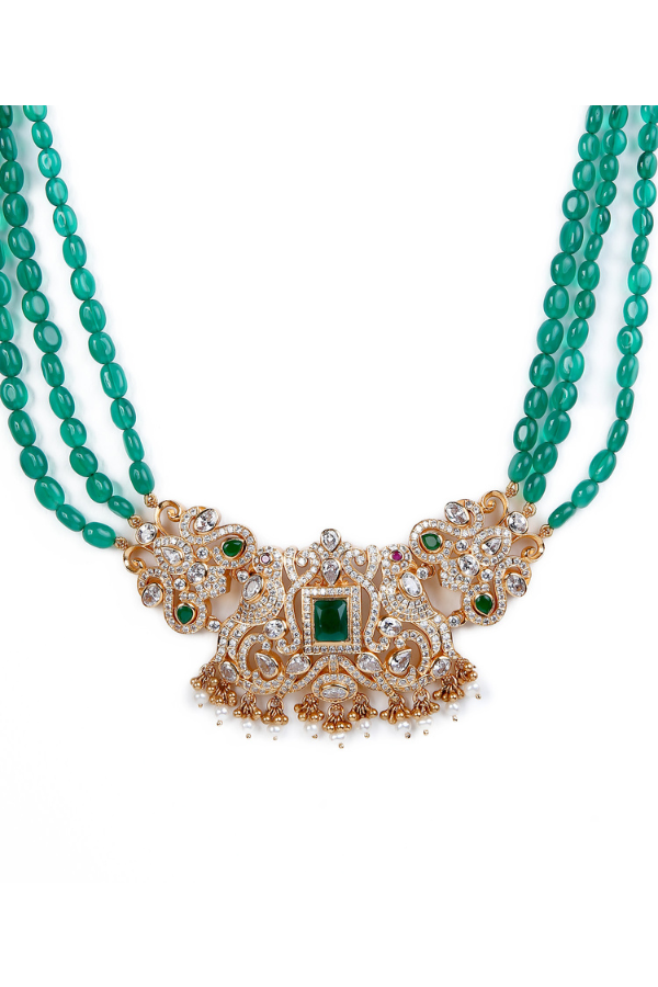 Nivetha Necklace-925 silver gold polish