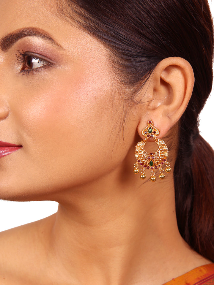 Neha Chaandbali Earring - 925 silver gold polish