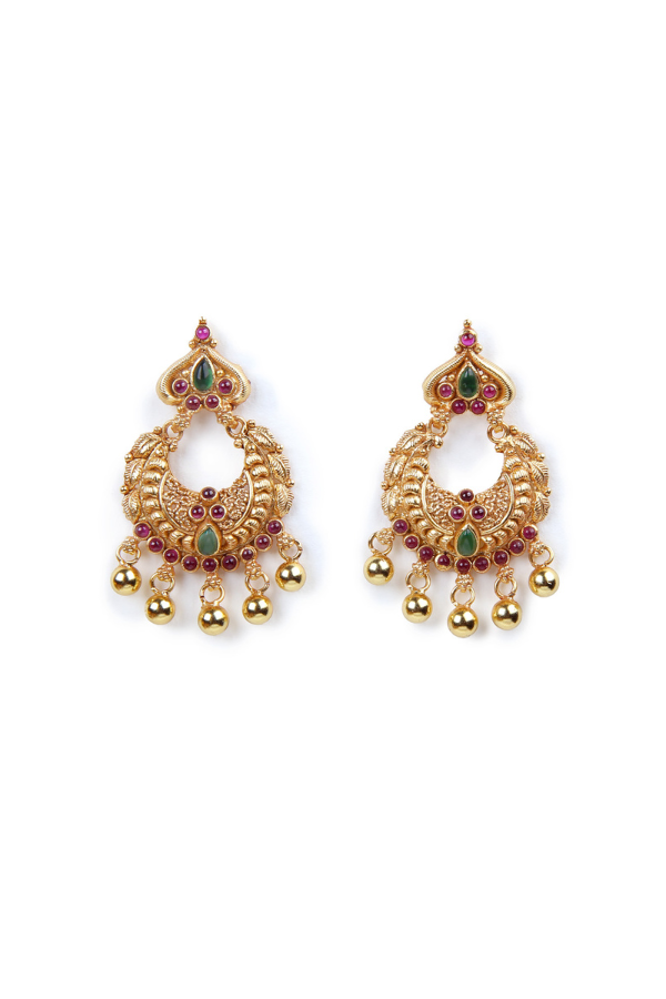 Neha Chaandbali Earring - 925 silver gold polish