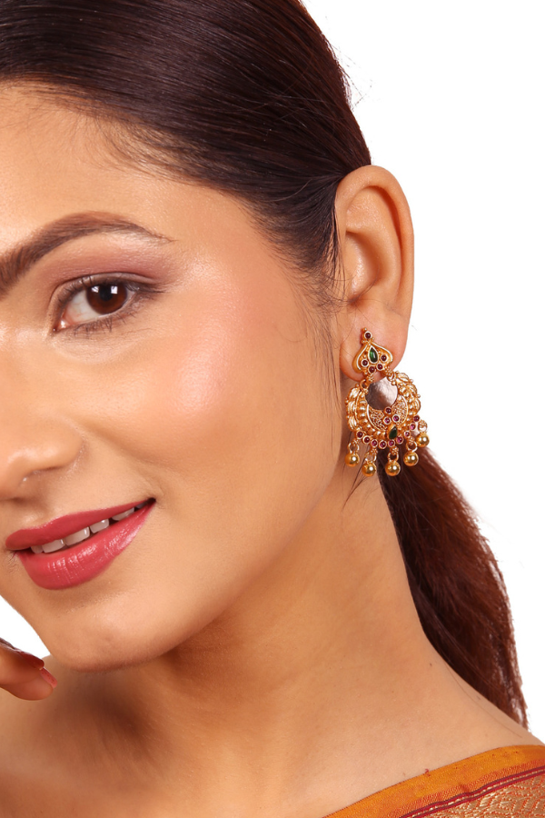 Neha Chaandbali Earring - 925 silver gold polish