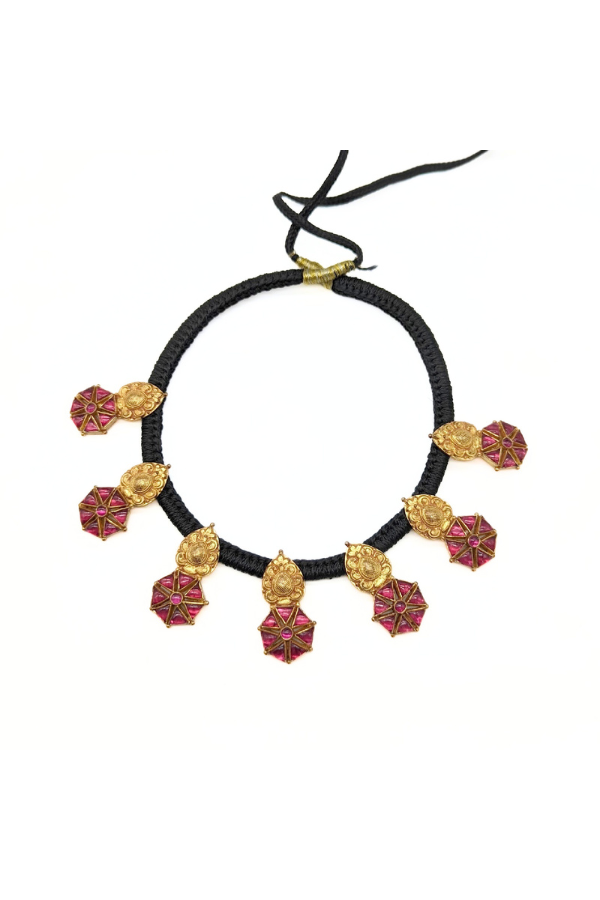 Nirosha Necklace - 925 silver gold polish