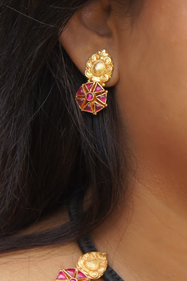Nirosha Necklace - 925 silver gold polish