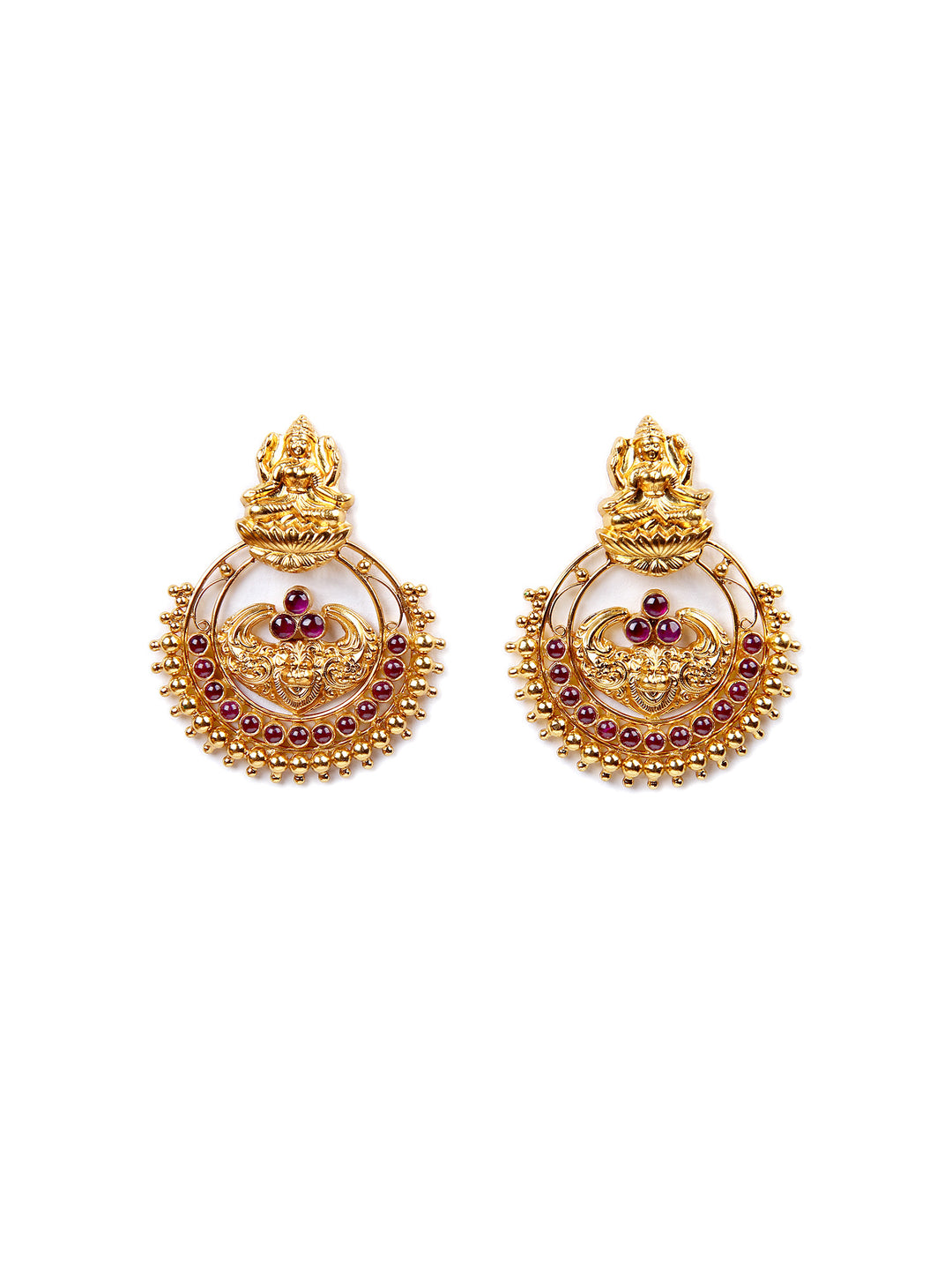 Nivi Chaandbali Earring - 925 silver gold polish