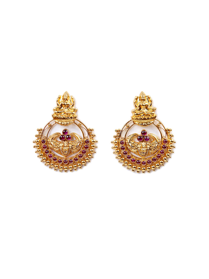 Nivi Chaandbali Earring - 925 silver gold polish
