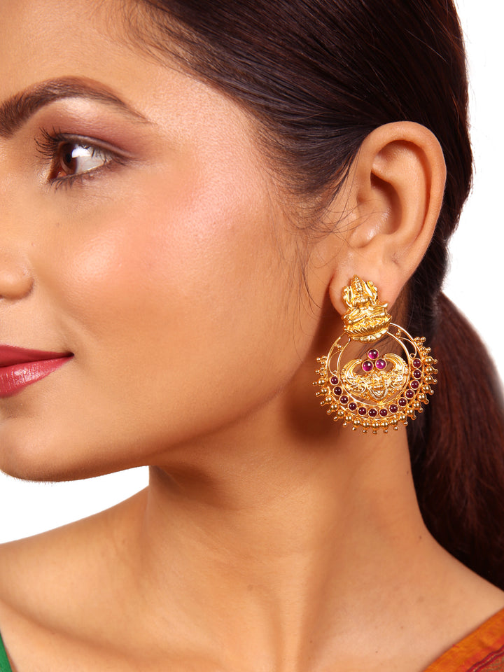 Nivi Chaandbali Earring - 925 silver gold polish