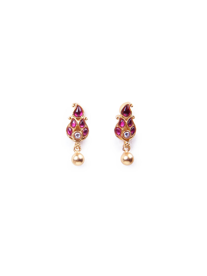 Nivi Stud - 925 silver gold polish