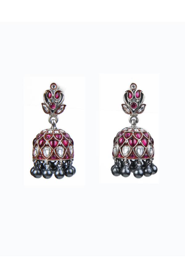 Paaru Jhumka Earring - 925 silver oxidized