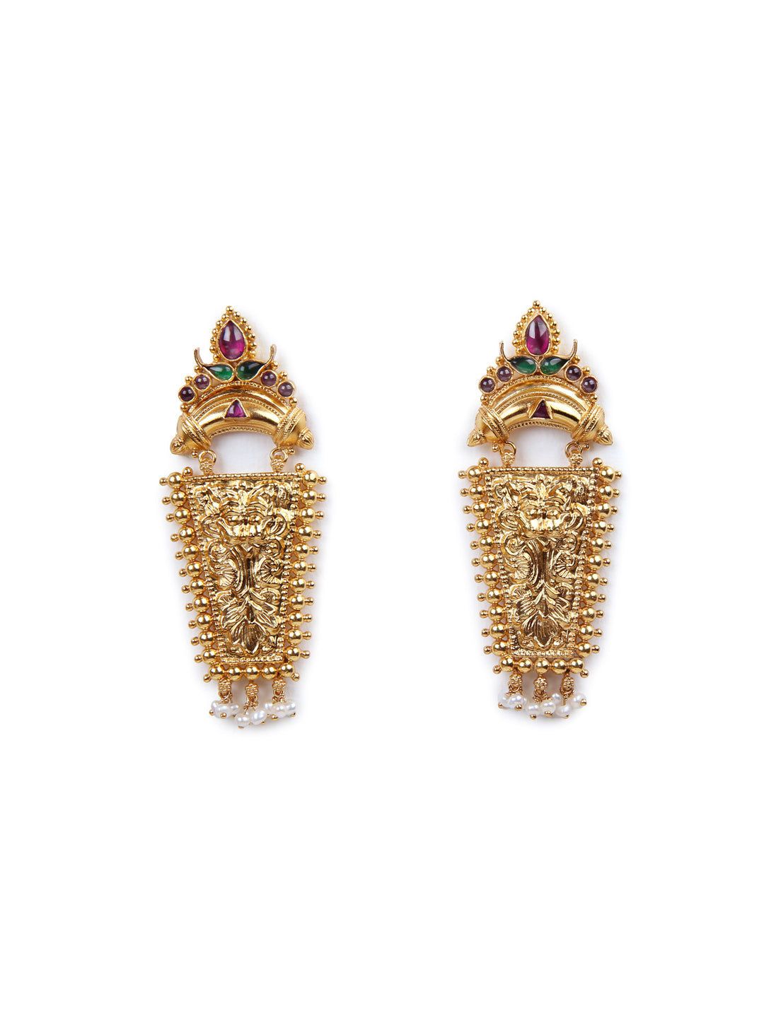 Padmakshi Earring - 925 silver gold polish