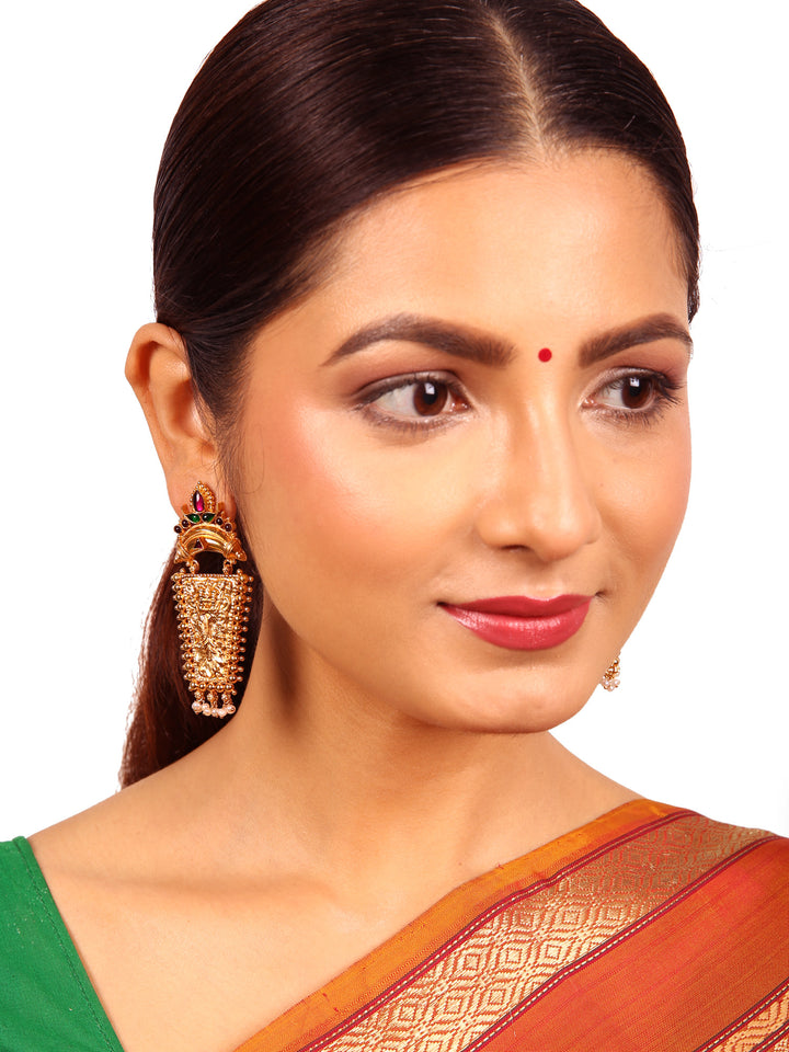 Padmakshi Earring - 925 silver gold polish