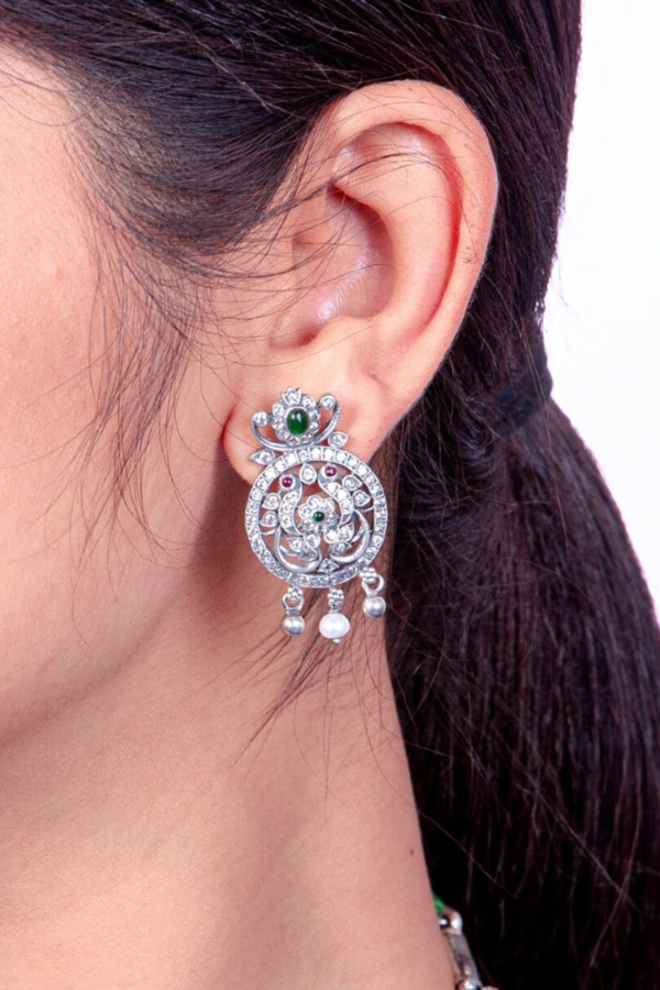 Pakshi earring - 925 oxidized silver