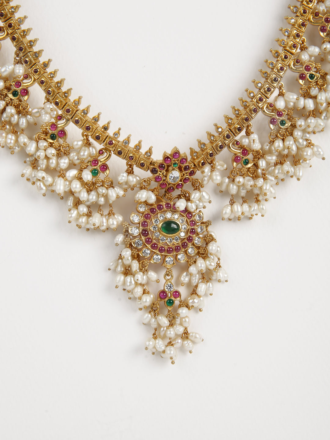 Parnika Necklace - 925 silver gold polish