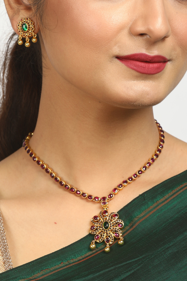 Pivari Necklace - 925 silver gold polish