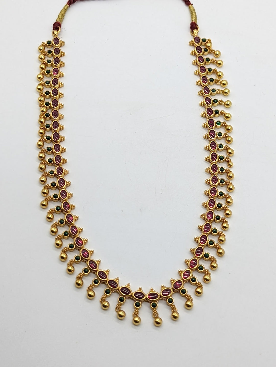 Poojitha Necklace - 925 silver gold polish