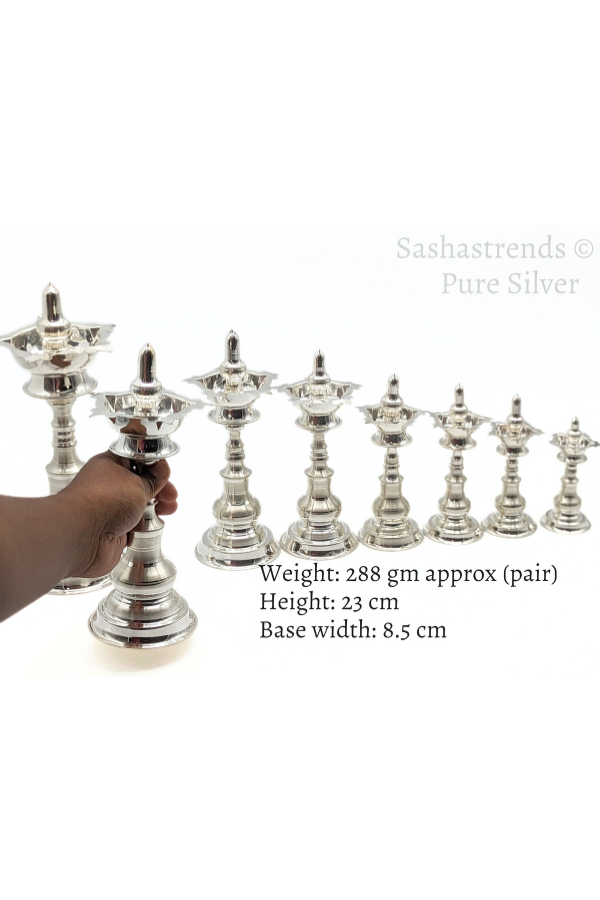Sterling silver items, 925 silver, Navarathri collections, Pooja room items, Gifts, Diya, Lamp, Kerala lamp