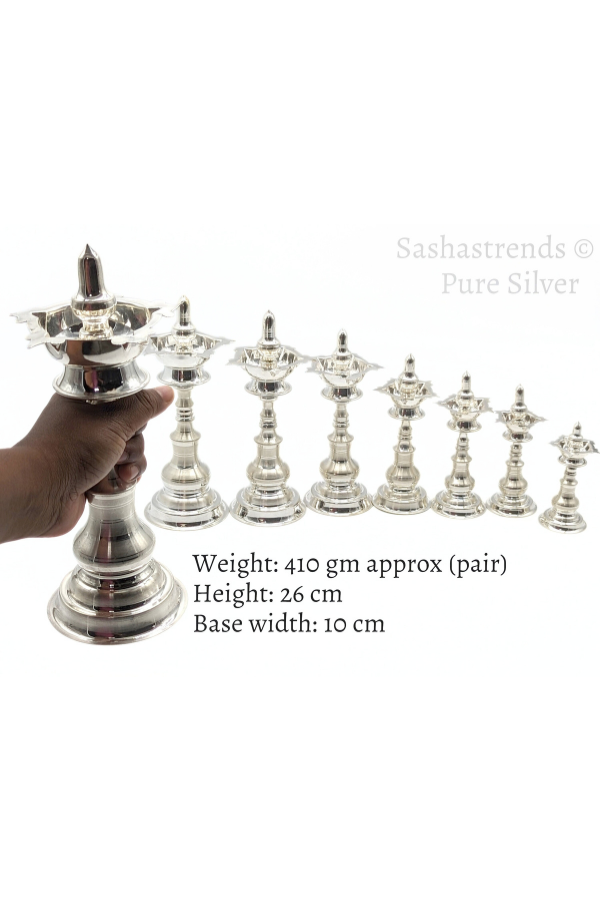 Sterling silver items, 925 silver, Navarathri collections, Pooja room items, Gifts, Diya, Lamp, Kerala lamp