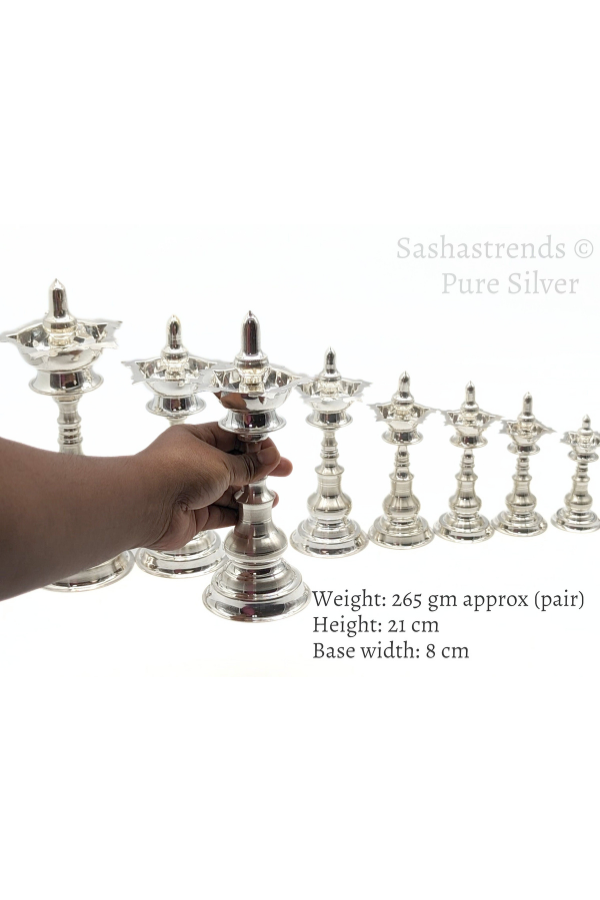 Sterling silver items, 925 silver, Navarathri collections, Pooja room items, Gifts, Diya, Lamp, Kerala lamp