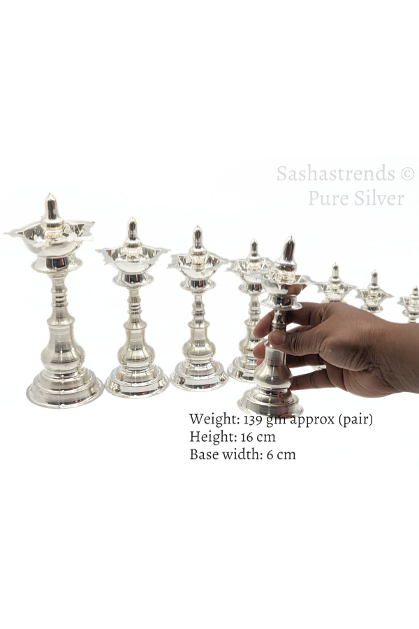 Sterling silver items, 925 silver, Navarathri collections, Pooja room items, Gifts, Diya, Lamp, Kerala lamp