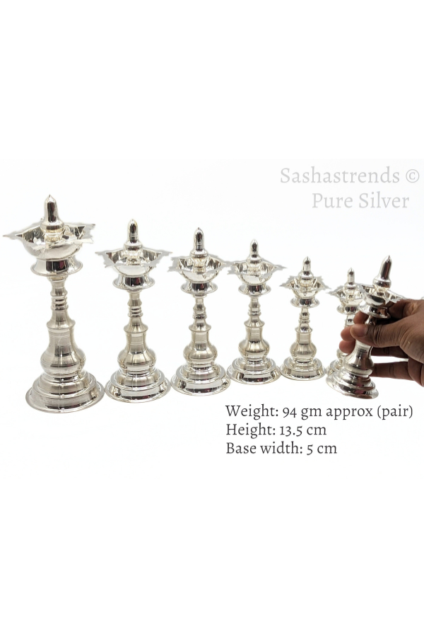 Sterling silver items, 925 silver, Navarathri collections, Pooja room items, Gifts, Diya, Lamp, Kerala lamp