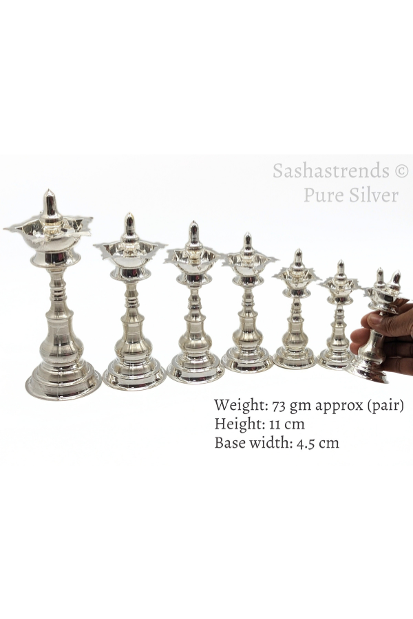 Sterling silver items, 925 silver, Navarathri collections, Pooja room items, Gifts, Diya, Lamp, Kerala lamp