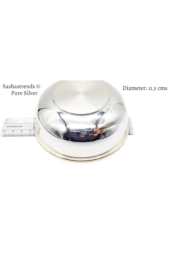 Pure silver plain bowl- babies feeding bowl- gift items for birthday,naming ceremony , return gift for navarathri, wedding & housewarming