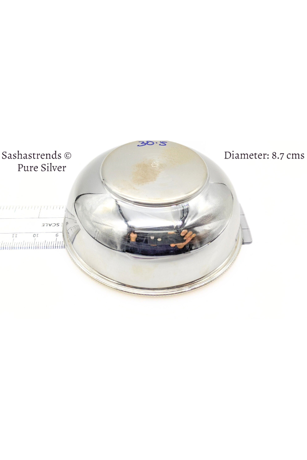 Pure silver plain bowl- babies feeding bowl- gift items for birthday,naming ceremony , return gift for navarathri, wedding & housewarming