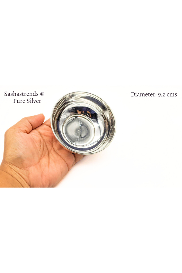 Pure silver plain bowl- babies feeding bowl- gift items for birthday,naming ceremony , return gift for navarathri, wedding & housewarming