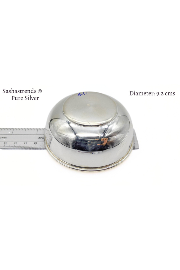 Pure silver plain bowl- babies feeding bowl- gift items for birthday,naming ceremony , return gift for navarathri, wedding & housewarming