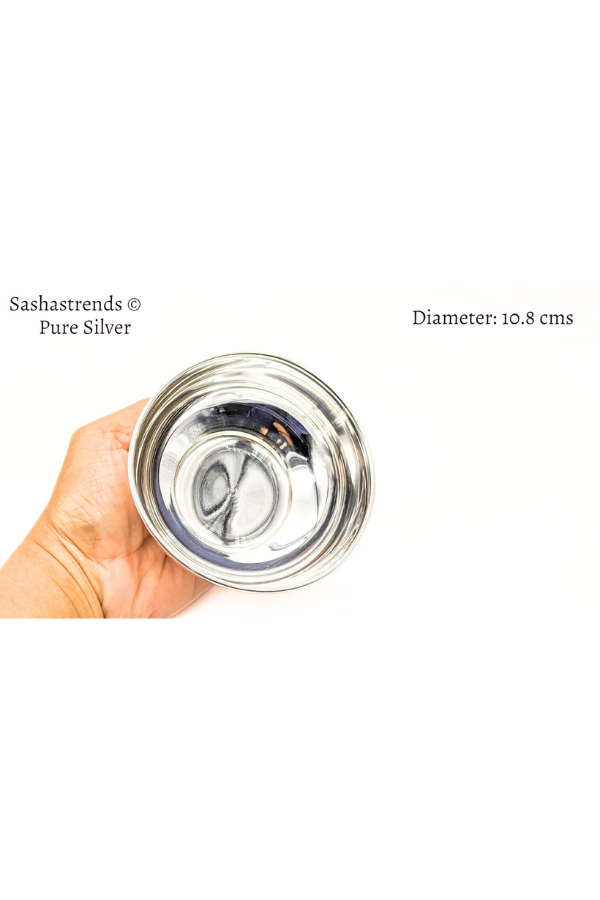 Pure silver plain bowl- babies feeding bowl- gift items for birthday,naming ceremony , return gift for navarathri, wedding & housewarming